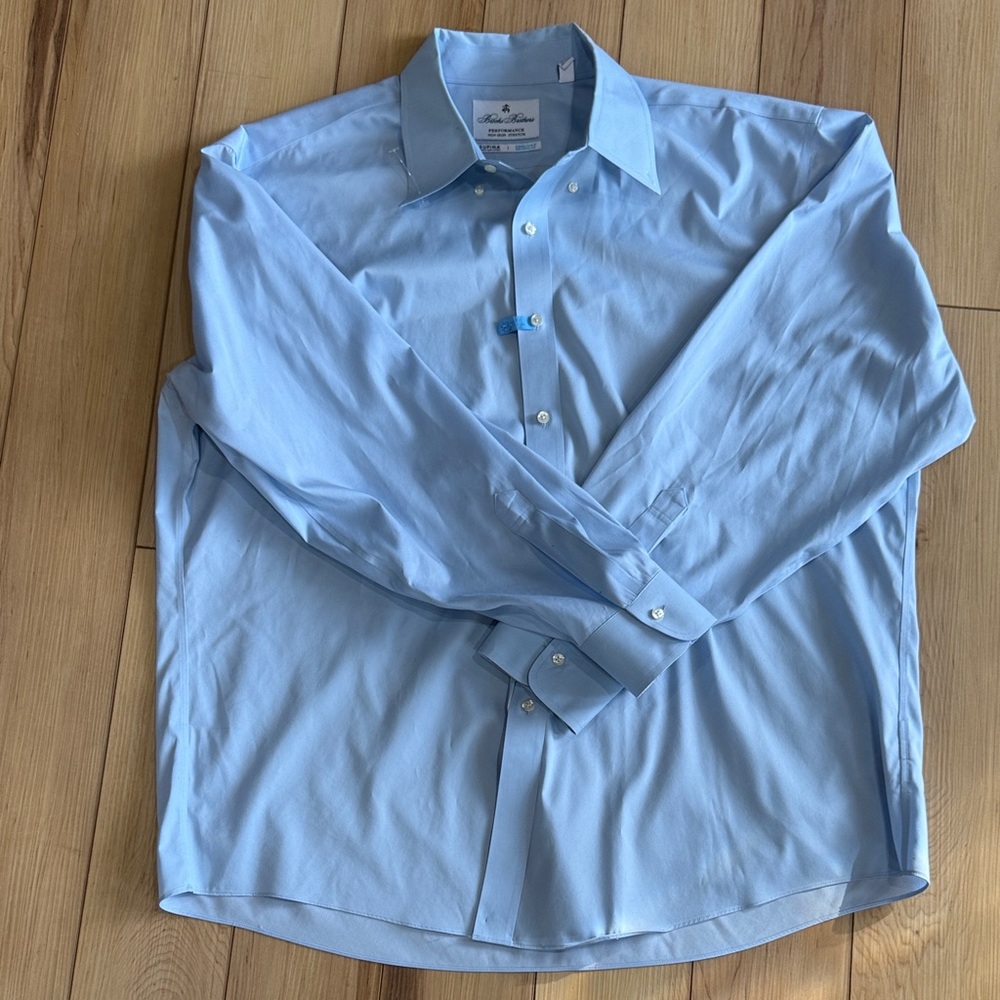 Brooks Brothers Performance Supima Coolmax Men’s Dress Shirt 17./35